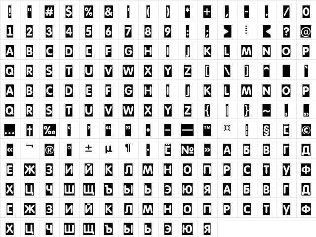 a_FuturaRoundTitulCm Demi  glyph index