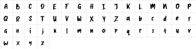 Apija demo Regular  glyph index