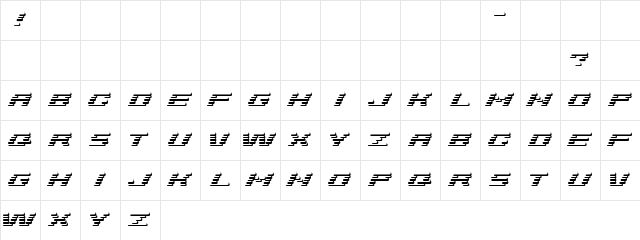 Solo Molo Regular  glyph index