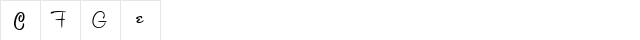 CFP Alternates Medium  glyph index
