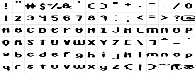 Monkey Phonics (BRK) Regular  glyph index