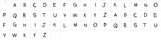 Jacknife Regular  glyph index