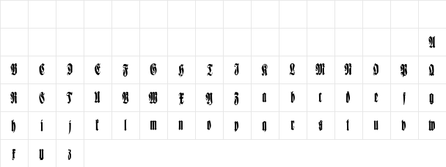 Wittenbach Demo Regular  glyph index