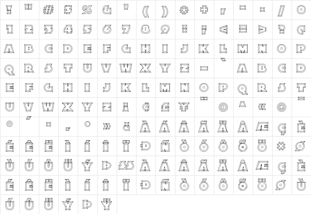 Xylitol Hollow  glyph index