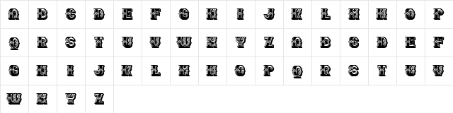 Outlaw Regular  glyph index