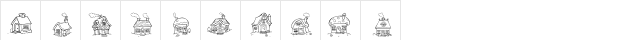 Destiny's Little Houses Regular  glyph index