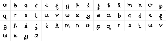 MTF Birthday Bash Regular  glyph index