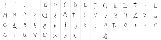 TIMKIN Regular  glyph index