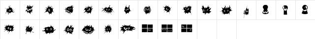 No Fear ! Regular  glyph index