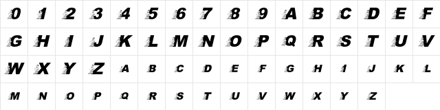 pf_injury_sportsi Regular  glyph index