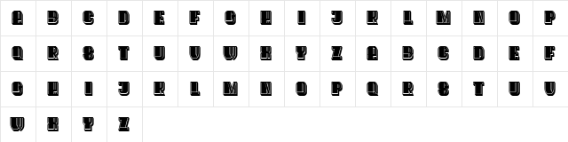 Oysters Regular  glyph index