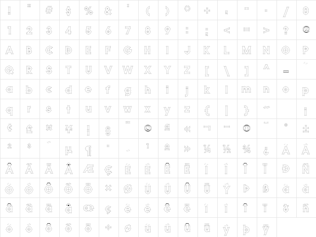 Quicksans Accurate ICG Regular  glyph index