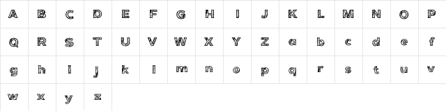 Tiger Regular  glyph index