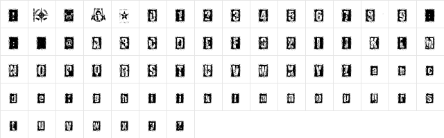 1 DIMENCION Regular  glyph index