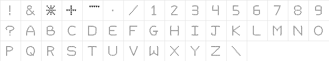 Evelyn's Heart Regular  glyph index