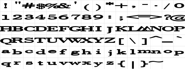 Halcyonia Regular  glyph index