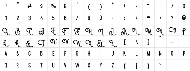 Steelworks Vintage Demo Steelworks Vintage Demo  glyph index