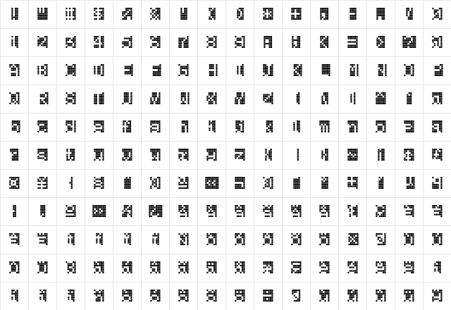 AutomationFF Grid  glyph index