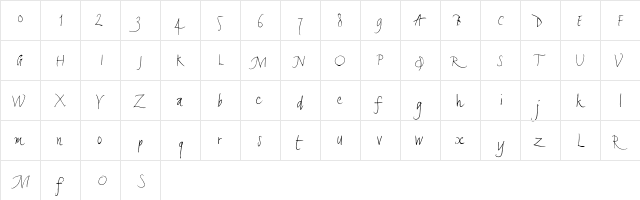 Balpen Regular  glyph index