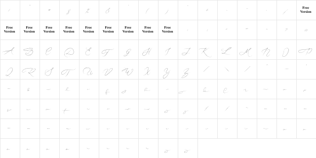Efothyro Script Regular  glyph index