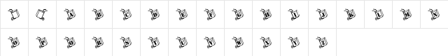 KR Moving Day Regular  glyph index