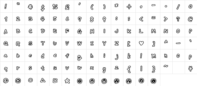 MondayOutline Regular  glyph index