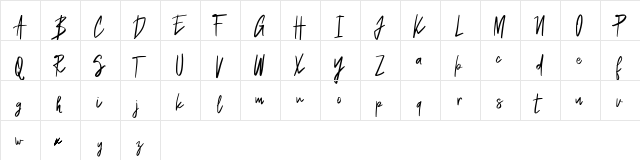 Balistik FREE Regular  glyph index