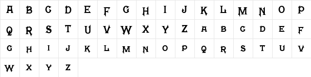 Mephisto!" Regular  glyph index