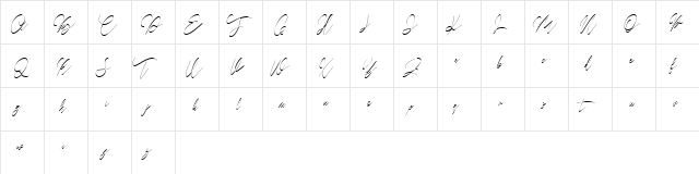 Balleys Free Regular  glyph index