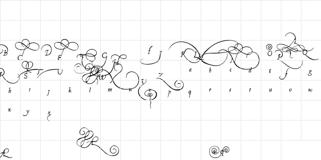Platthand Demo Regular  glyph index