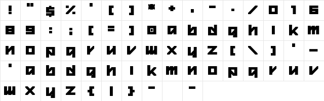 Warheed Regular  glyph index