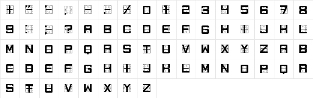 Measurements Regular  glyph index