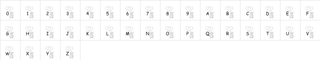 pf_party rabbit 2 Regular  glyph index