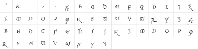 Noel Regular  glyph index