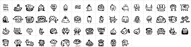 Smile Baby Smile Regular  glyph index