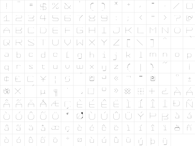 Formation Thin  glyph index