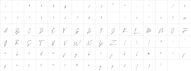 Amstirdam Demo  glyph index