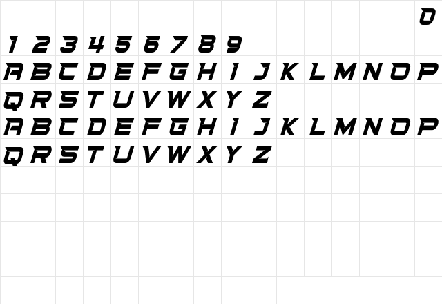STATION OF RACE DEMO Regular  glyph index