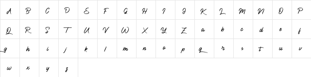 BlueKing Regular  glyph index