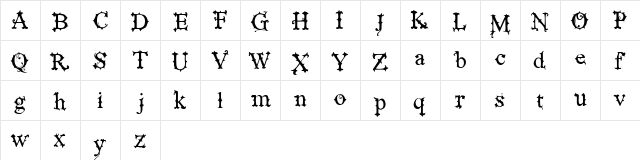 VTKS Black Label Normal Regular  glyph index