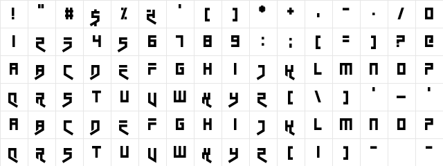 Closet Dwellers Regular  glyph index