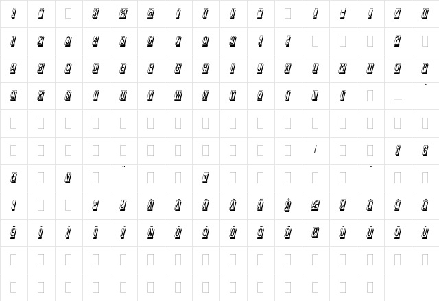Mastercard Plain  glyph index