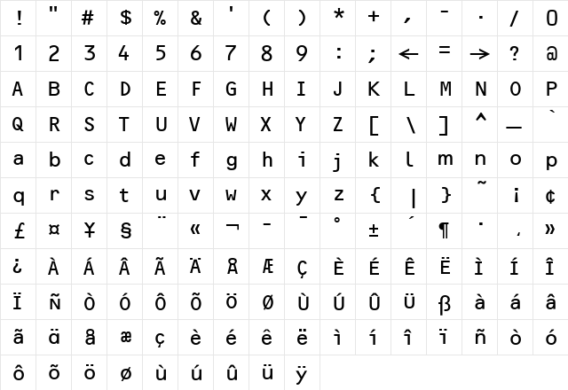 F2FOCRBczyk LT Std Regular Regular  glyph index