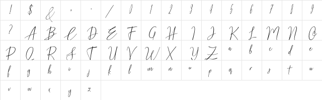 Santiago bba key  glyph index