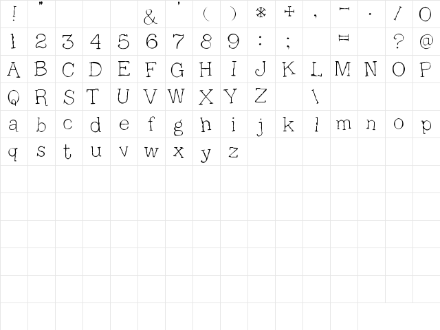 2Peas Rickety 2Peas Rickety  glyph index