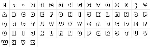 Nonsense Regular  glyph index