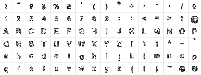 BN-Gillian Regular  glyph index