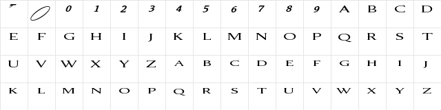 007 GoldenEye Regular  glyph index