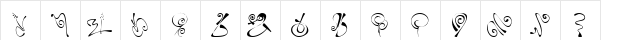 KR Fleur Flair 6 Regular  glyph index