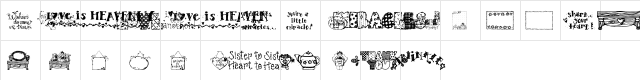 DJ Little miracles III Regular  glyph index